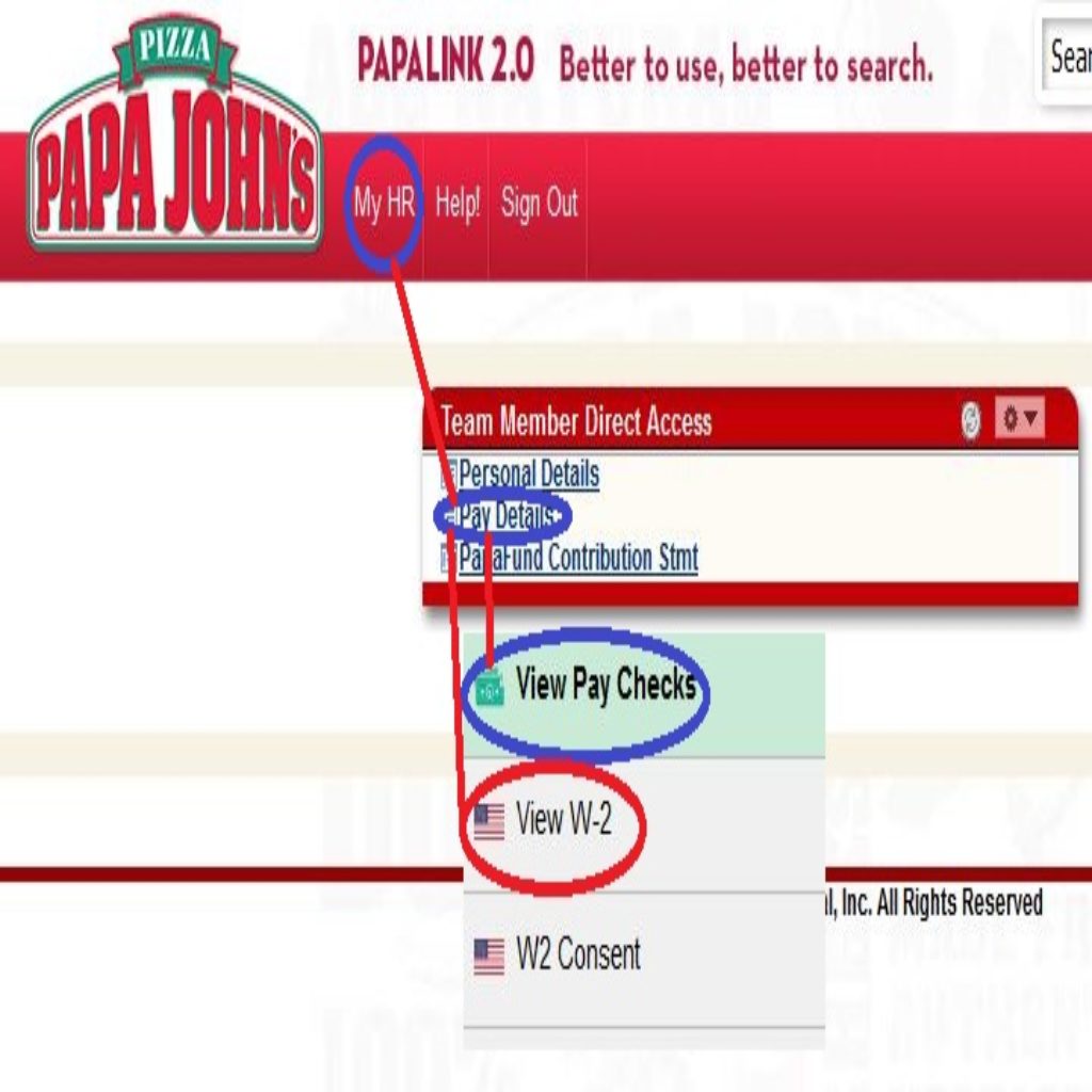 Papa John’s Pay Stubs & W2s MY PAY LOGIN